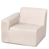 4 Place Seating  Beige Outdoor Compressed Foam Sectional Sofas and Ottoman Set