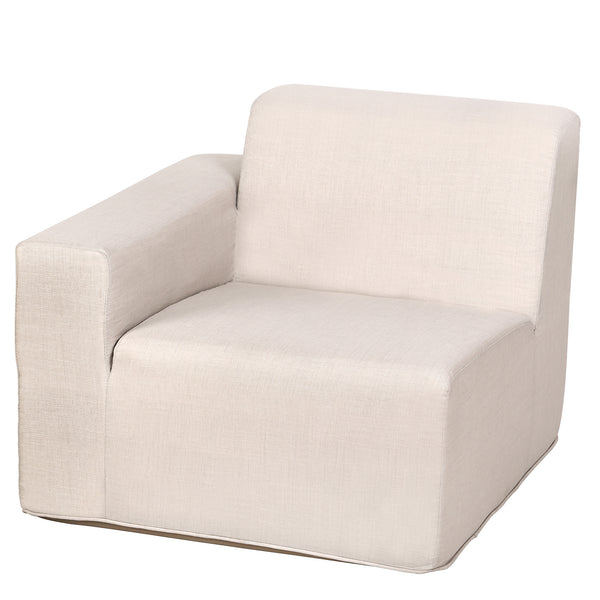 4 Place Seating  Beige Outdoor Compressed Foam Sectional Sofas and Ottoman Set