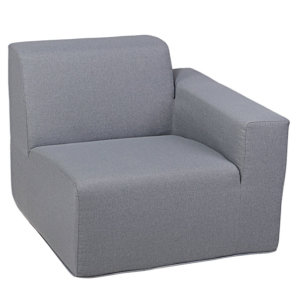 2 Place Seating  Gray Outdoor Compressed Foam Sectional Sofas