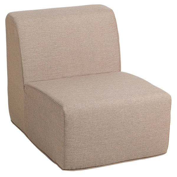 Brown Outdoor Compressed Foam Armless Sectional Sofa Chair