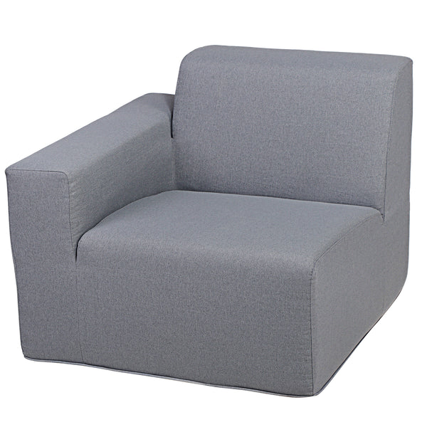2 Place Seating  Gray Outdoor Compressed Foam Sectional Sofas