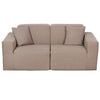 2 Place Seating  Brown Outdoor Compressed Foam Sectional Sofas
