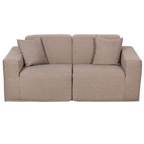 2 Place Seating  Brown Outdoor Compressed Foam Sectional Sofas