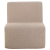 Brown Outdoor Compressed Foam Armless Sectional Sofa Chair