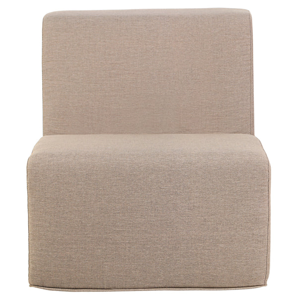 Brown Outdoor Compressed Foam Armless Sectional Sofa Chair