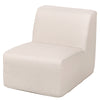 Beige Outdoor Compressed Foam Armless Sectional Sofa Chair