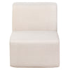 Beige Outdoor Compressed Foam Armless Sectional Sofa Chair