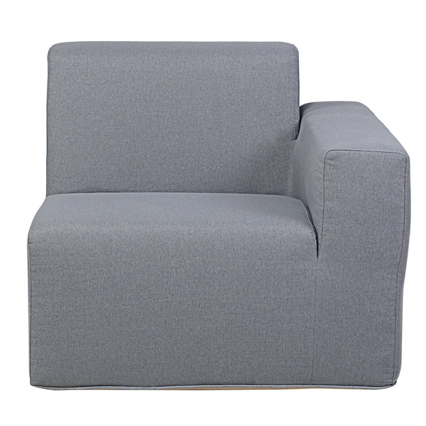 2 Place Seating  Gray Outdoor Compressed Foam Sectional Sofas