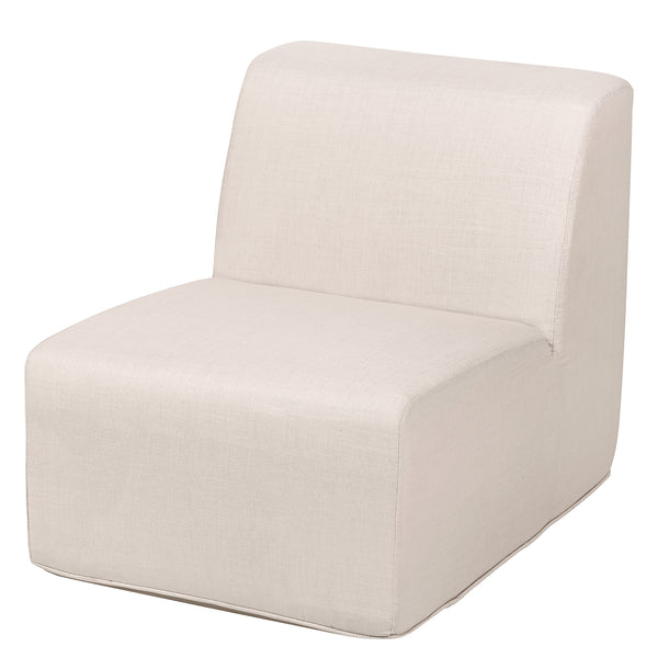 4 Place Seating  Beige Outdoor Compressed Foam Sectional Sofas and Ottoman Set