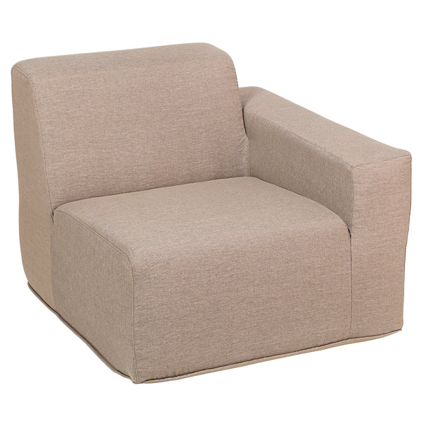 2 Place Seating  Brown Outdoor Compressed Foam Sectional Sofas