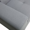 4 Piece Gray Outdoor Compressed Foam Sectional Sofa Lounger and Table Set