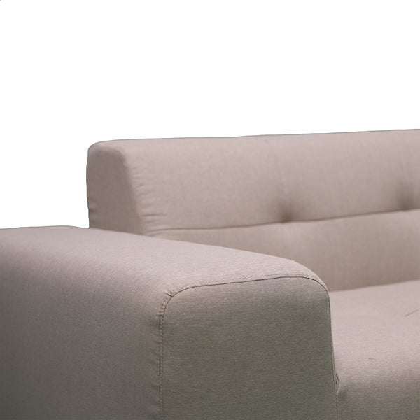 4 Piece Brown Outdoor Compressed Foam Sectional Sofa Lounger and Table Set