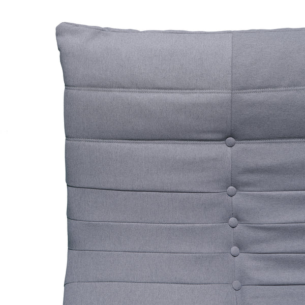 Gray Outdoor Compressed Foam Loveseat Sofa