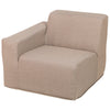 4 Place Seating  Brown Outdoor Compressed Foam Sectional Sofas and Ottoman Set