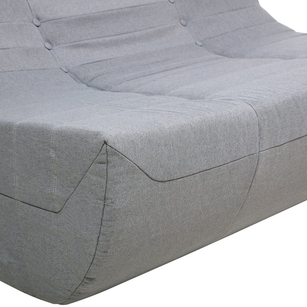 5 Piece Gray Outdoor Compressed Foam Loveseat Sofa Chairs and Table Set