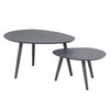 4 Piece Gray Outdoor Compressed Foam Sectional Sofa Lounger and Table Set