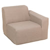 4 Place Seating  Brown Outdoor Compressed Foam Sectional Sofas and Ottoman Set