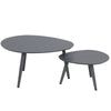 4 Piece Gray Outdoor Compressed Foam Sectional Sofa Lounger and Table Set