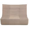 5 Piece Brown Outdoor Compressed Foam Loveseat Sofa Chairs and Table Set