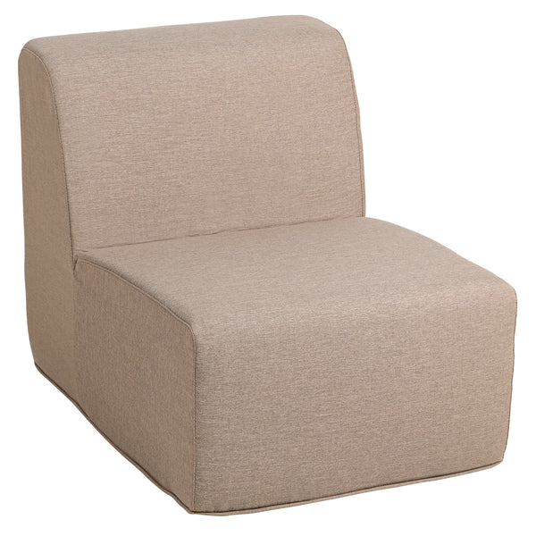 4 Place Seating  Brown Outdoor Compressed Foam Sectional Sofas and Ottoman Set
