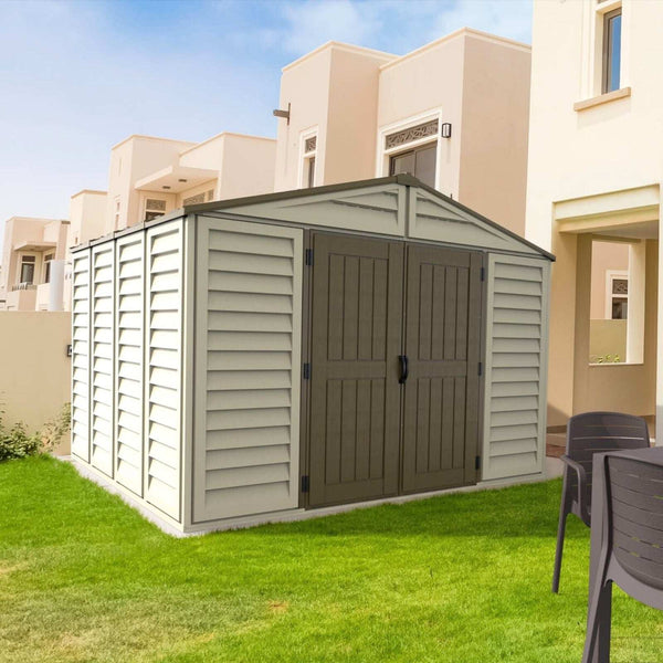 10.5x10 ft Vinyl Shed With Foundation 40224 01