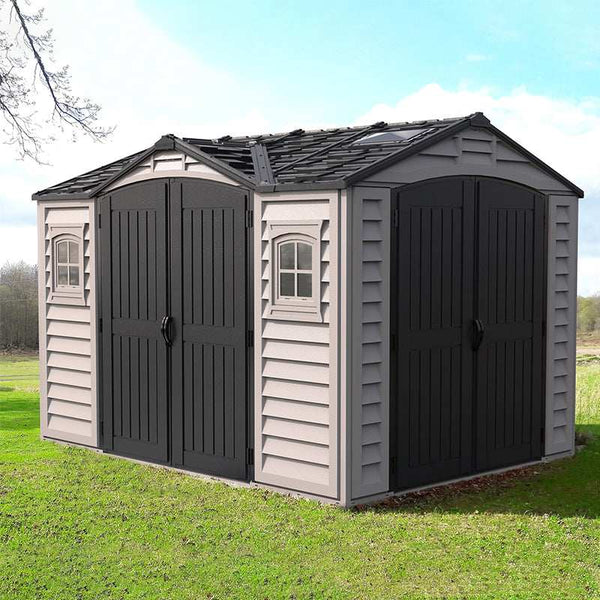 DuraMax 10.5×8 ft APEX PRO Storage Shed With Foundation Kit 40116