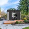 10x7 ft Outdoor Resin Storage Shed with Floor