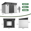 10x7 ft Outdoor Resin Storage Shed with Floor