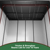 10x7 ft Outdoor Resin Storage Shed with Floor
