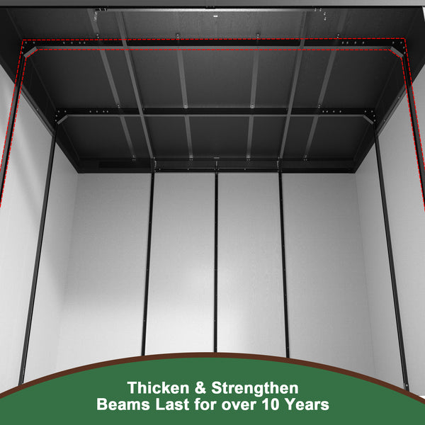10x7 ft Outdoor Resin Storage Shed with Floor