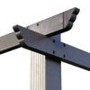 13 x 10 ft Aluminum Pergola With Canopy, Sun Shelter Retractable, Beige