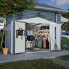 10x8 ft Metal Storage Shed, With Lockable Doors - CheryLife