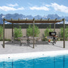 20x11 ft Outdoor Retractable Pergola With Canopy