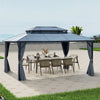 16x12 ft Gazebo Polycarbonate Double Roof Canopy