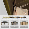 12x20 Ft Hardtop Gazebo, Outdoor Aluminum Frame Canopy with Galvanized Steel Double Roof
