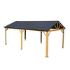 12x20 ft Hardtop Gazebo, Galvanized Steel Gable Roof Pavilion