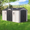 DuraMax 15×8 ft APEX PRO Storage Shed With Foundation Kit