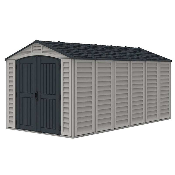 DuraMax 15×8 ft APEX PRO Storage Shed With Foundation Kit