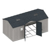 DuraMax 15×8 ft APEX PRO Storage Shed With Foundation Kit