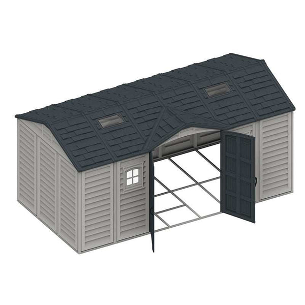 DuraMax 15×8 ft APEX PRO Storage Shed With Foundation Kit