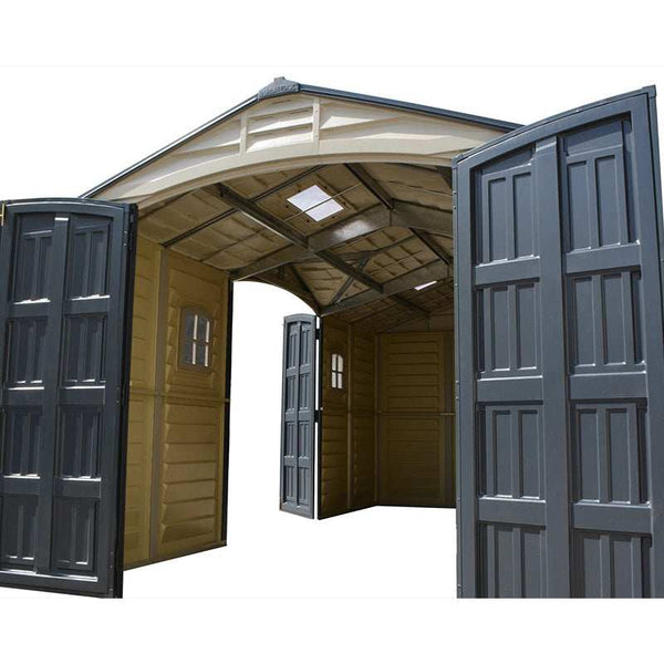 DuraMax 15×8 ft APEX PRO Storage Shed With Foundation Kit