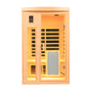Two Person Hemlock Far Infrared Indoor Suana Room, Low EMF Front door with heating panel
