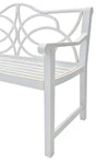 Outdoor Garden Patio Bench, Metal Steel Frame Park Bench,White - CheryLife
