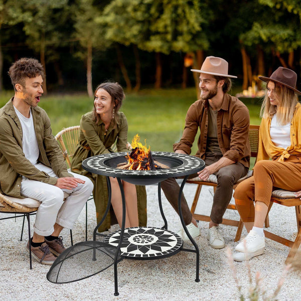 30" Outdoor Fire Pit Dining Table - CheryLife