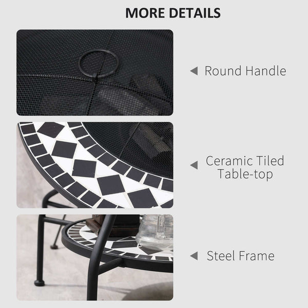 30" Outdoor Fire Pit Dining Table - CheryLife