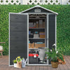 4x6 ft Resin Outdoor Storage Shed Kit Black