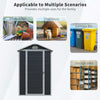 4x6 ft Resin Outdoor Storage Shed Kit Black