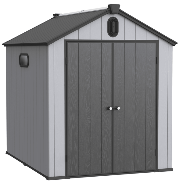 6x8 ft Plastic Storage Shed Grey