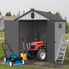 6x8 ft Plastic Storage Shed Grey