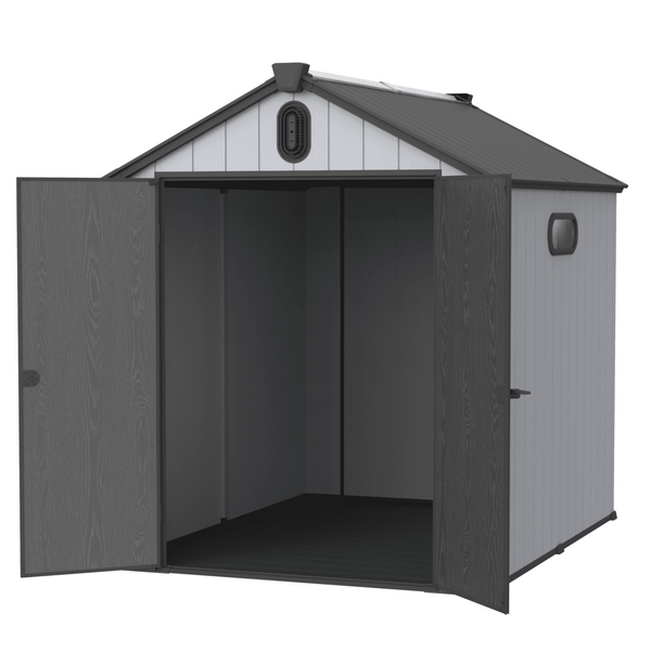 6x8 ft Plastic Storage Shed Grey
